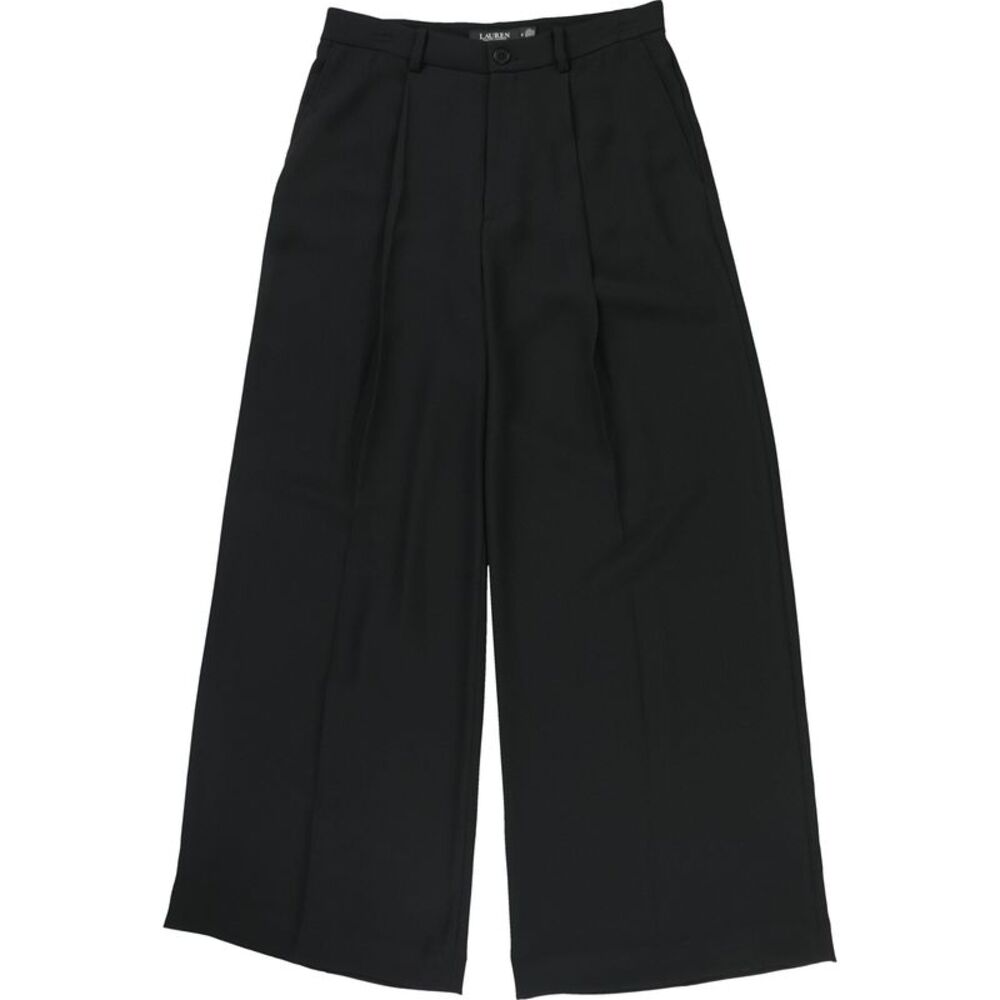 Ralph Lauren Womens Double-Faced Georgette Wide Leg Straight Dress Pant Slack...